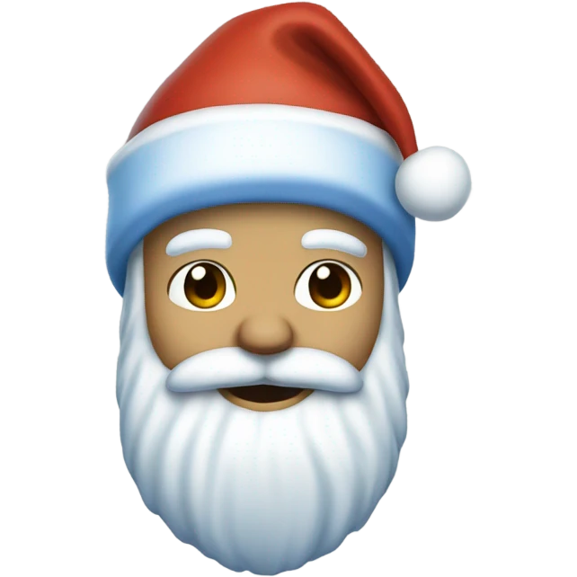 Blue Santa white beard emoji