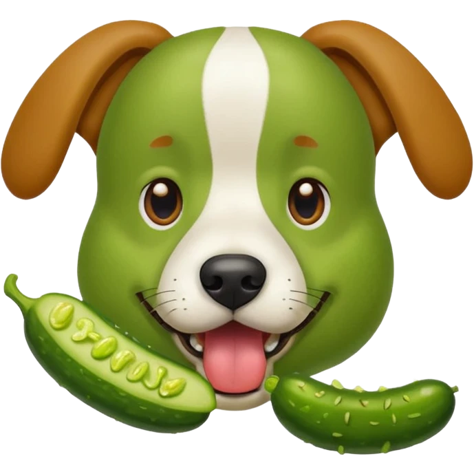 Pickle eating a dog emoji
