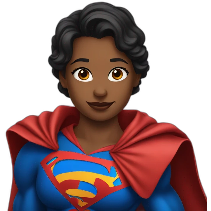 Girl as superman emoji