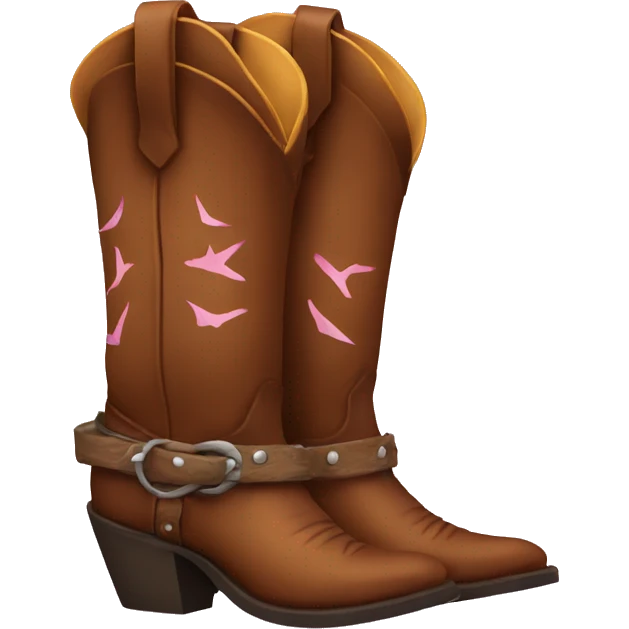 Pair of cowgirl boot emoji