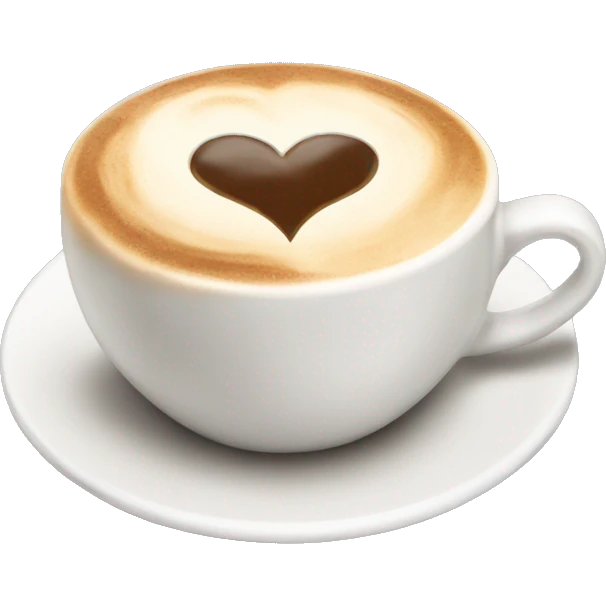 cappucino heart emoji emoji