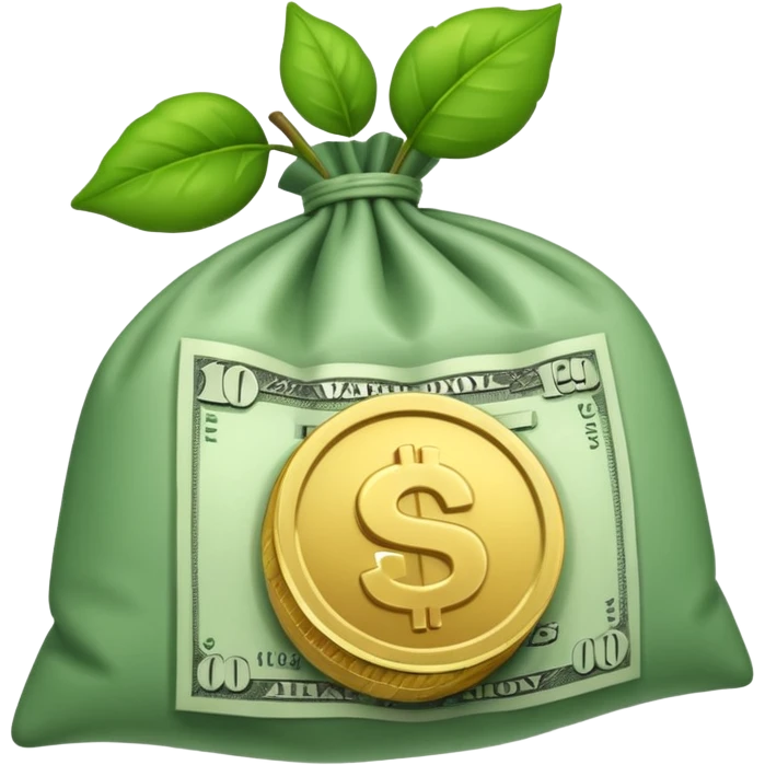 a wad of money without a bow emoji