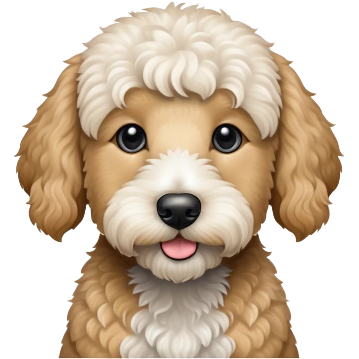 Dog goldendoodle blackand white emoji