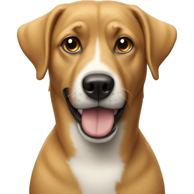 Dog vearing hude emoji