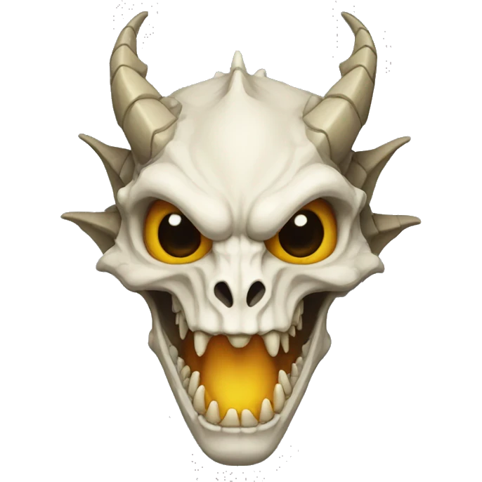 Dragon with a skull-face emoji