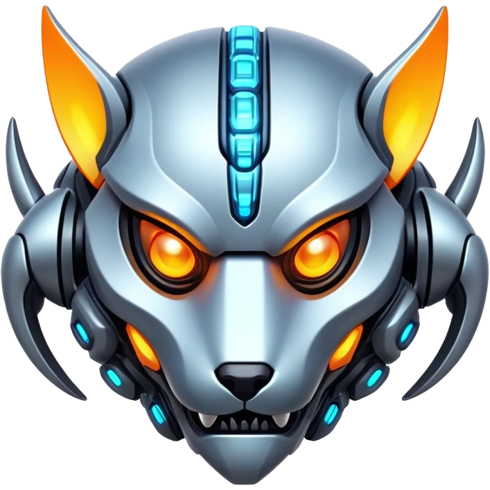  Glowing futuristic cyber-Protogen-Fakémon-Vernid-creature emoji