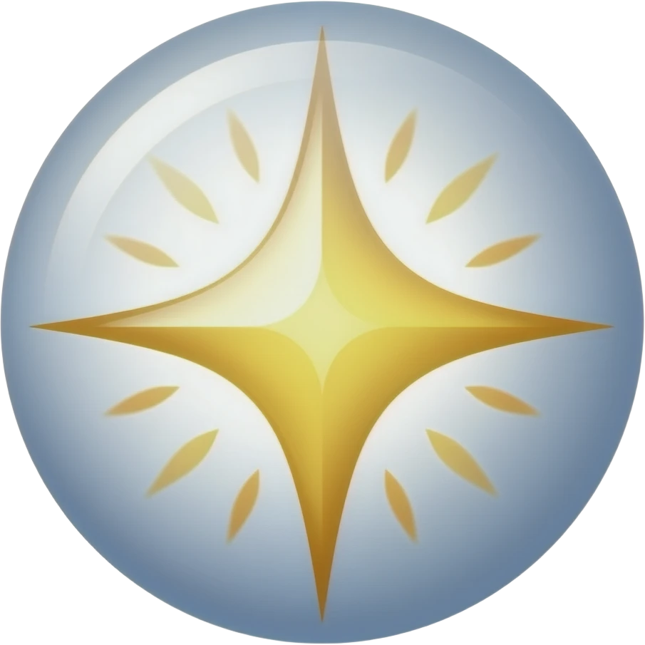 crea un emotiocno de destellos, sin cara emoji