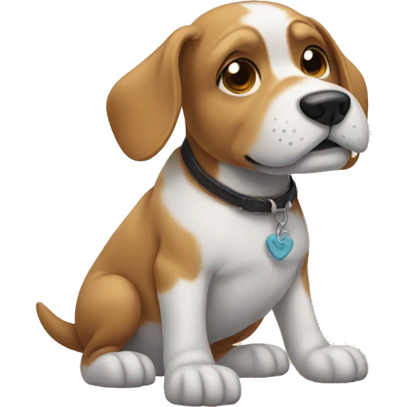 Dog with shoes emoji
