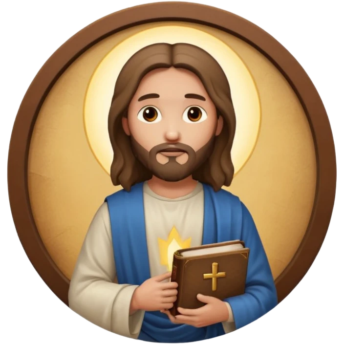 Jesus with bible circle avatar emoji
