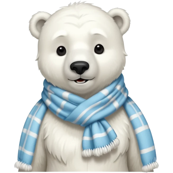 polar bear with a scarf emoji
