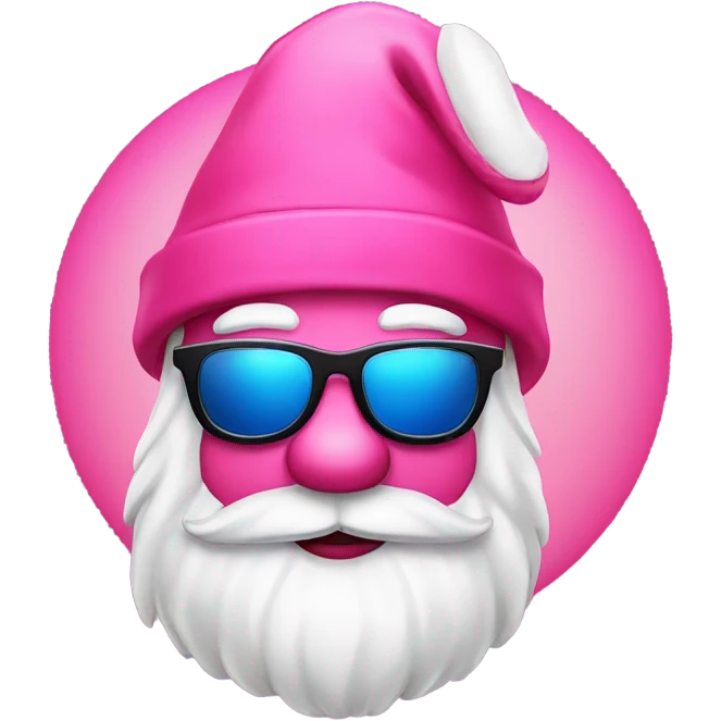 Santa with a pink hat and flamingo wearing sunglasses emoji