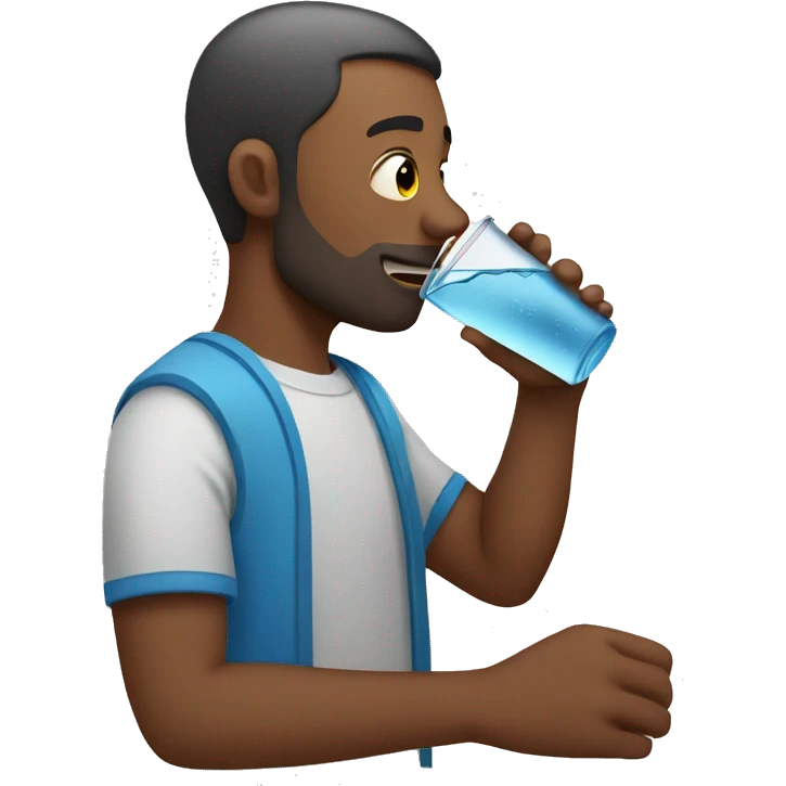 man drinking water emoji