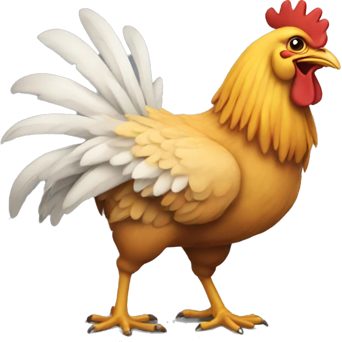 Mad chicken emoji