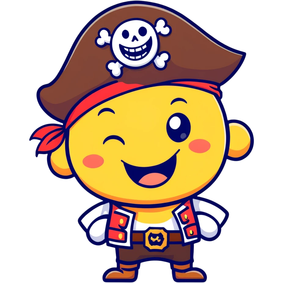 pirate laughing emoji