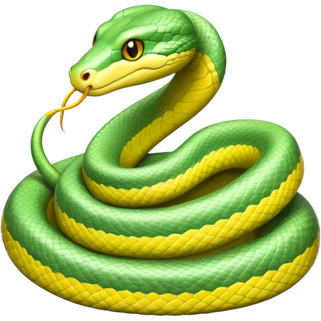 A cute pastel green snake emoji