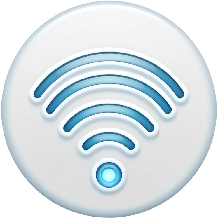 create a wifi symbol emoji exactly-like-the-reference-image-in-ios-emoji-style.-match-the-same-shape,-color,-and-glow-effect,-ensuring-it-is-smooth-and-shiny. set background 1841D6 emoji