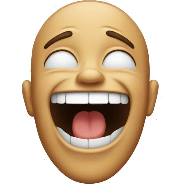 fake laugh emoji