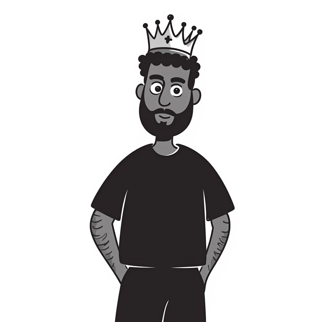 LeBron James with a crown, known as King James emoji