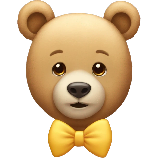 Emoji bear with emoji bow on head ￼ emoji