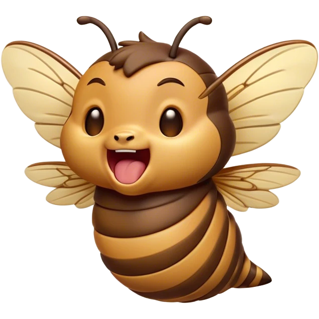 Cinematic Cute Yawning Hornet Portrait Emoji, Head tilted slightly with a dramatic, wide-open yawn, showcasing a small, striped body with softly drooping wings and sleepy, half-closed eyes, Simplified yet irresistibly adorable features, highly detailed, glowing with a soft, cozy glow, high shine, relaxed yet expressive, stylized with a dash of whimsical insect charm, soft glowing outline, capturing the essence of a drowsy yet affectionate hornet that appears ready to stretch out for a nap! emoji