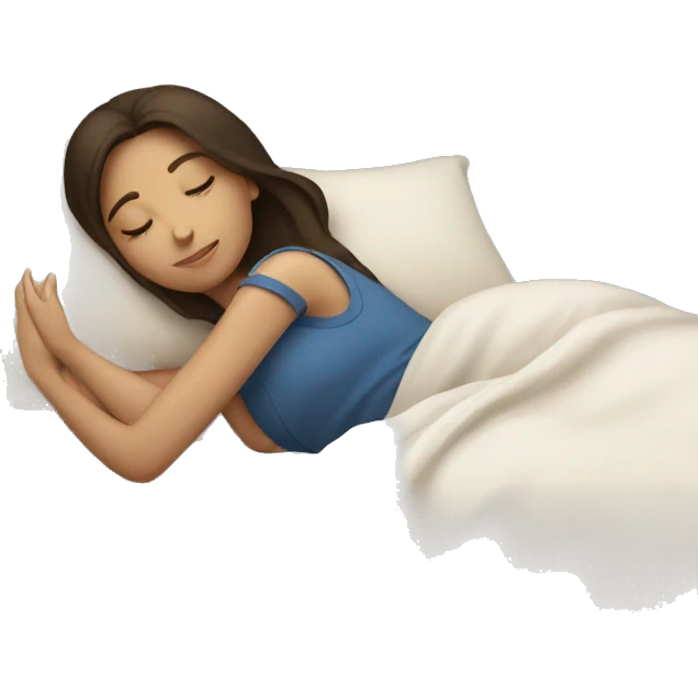 Brunette girl sleeping emoji