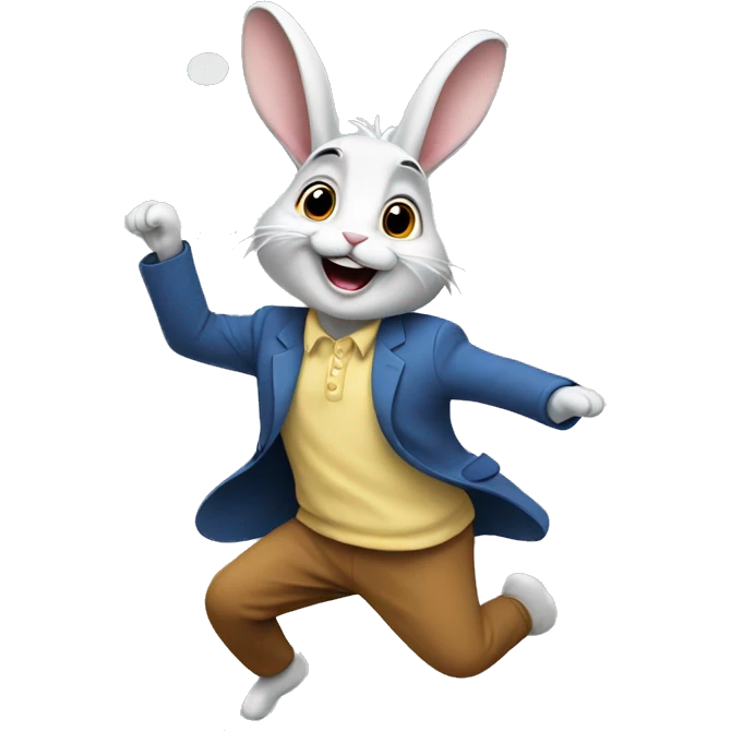 Rabbit dancing emoji