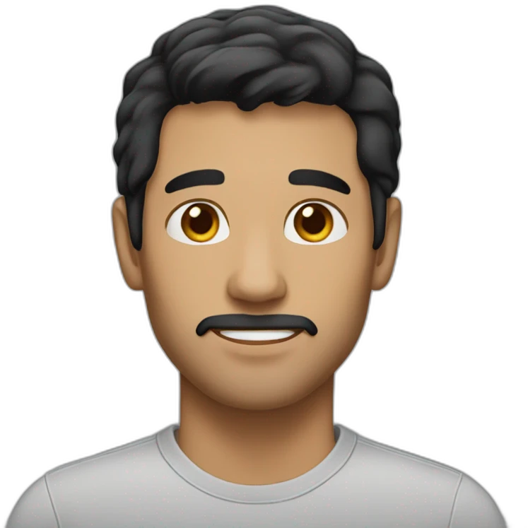 Men-black-hair-without-beard-and-cat emoji