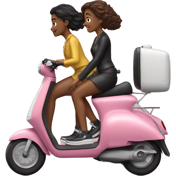 2 girls on an e-scooter emoji