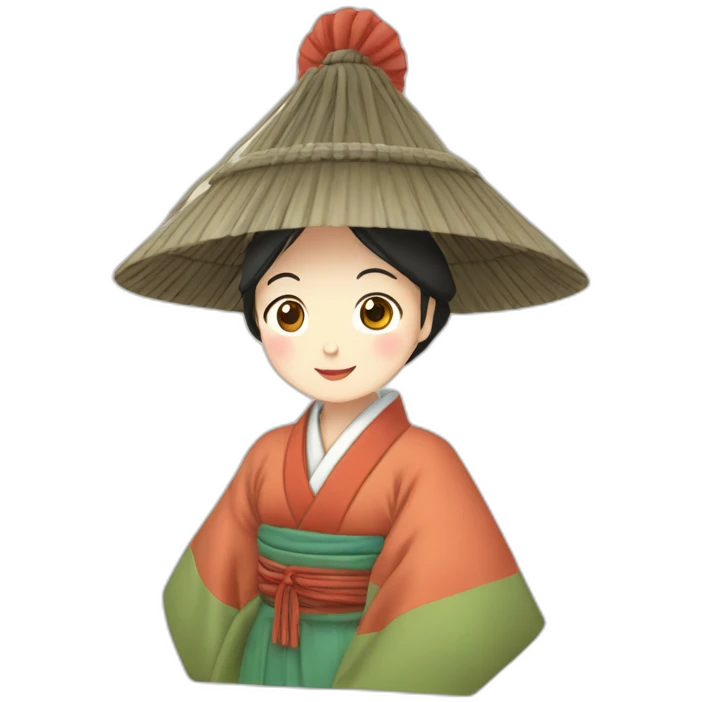 scarf-girl-in-the-heian-era-with-a-hat emoji
