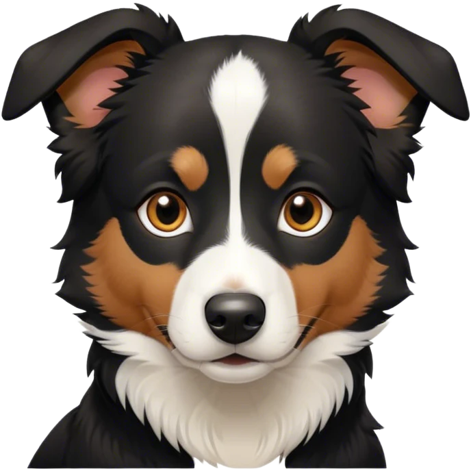 All black short haired border collie mix emoji