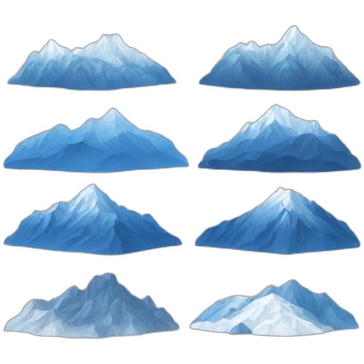 Blue and white mountain range emoji