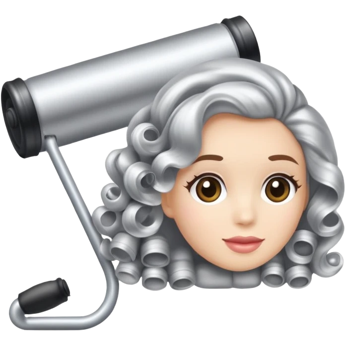 Hair curlers emoji