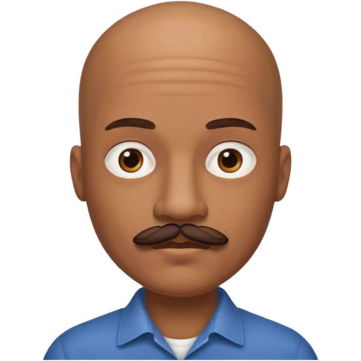 player bald and mustache  emoji