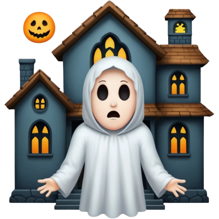 Creepy October 1st with ghosts emoji
