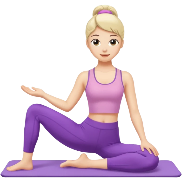pilates girly doing pilates emoji