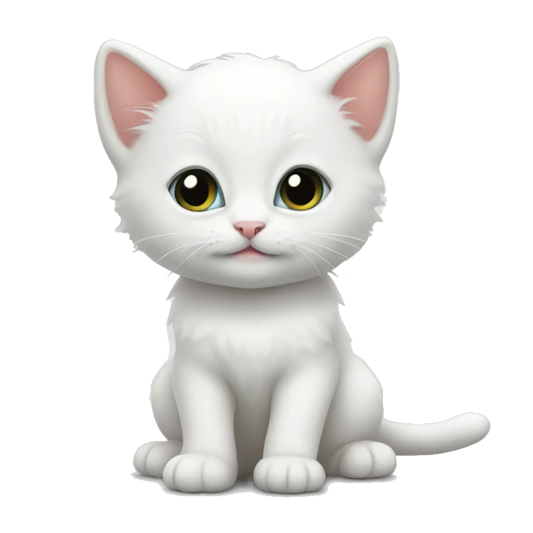 White kitten emoji