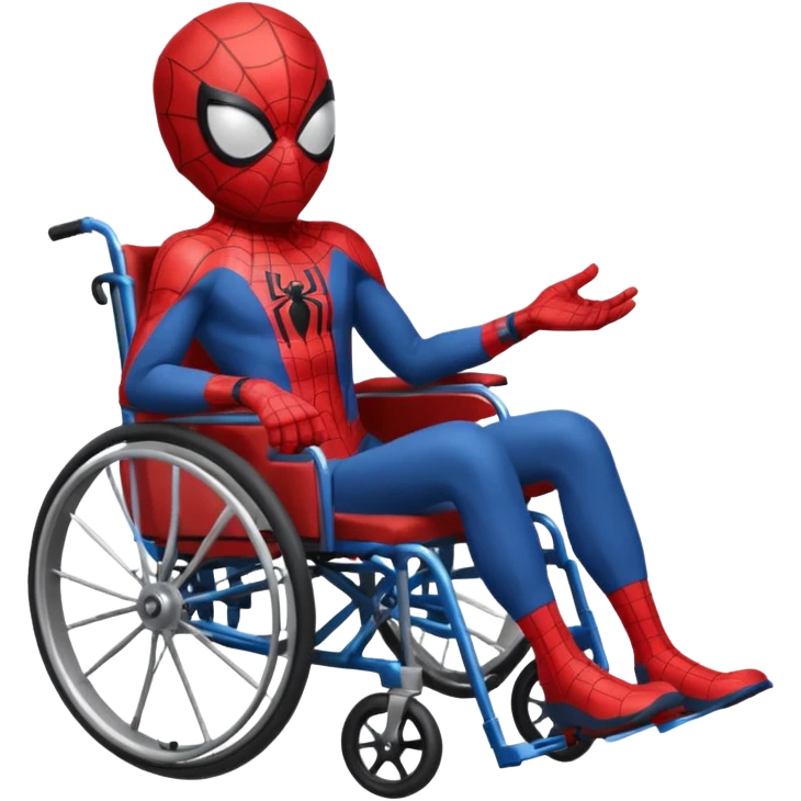 spiderman  on wheelchair  emoji