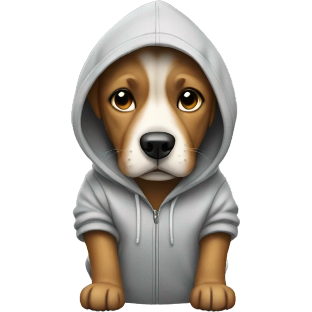 dog wearing a hoodie emoji