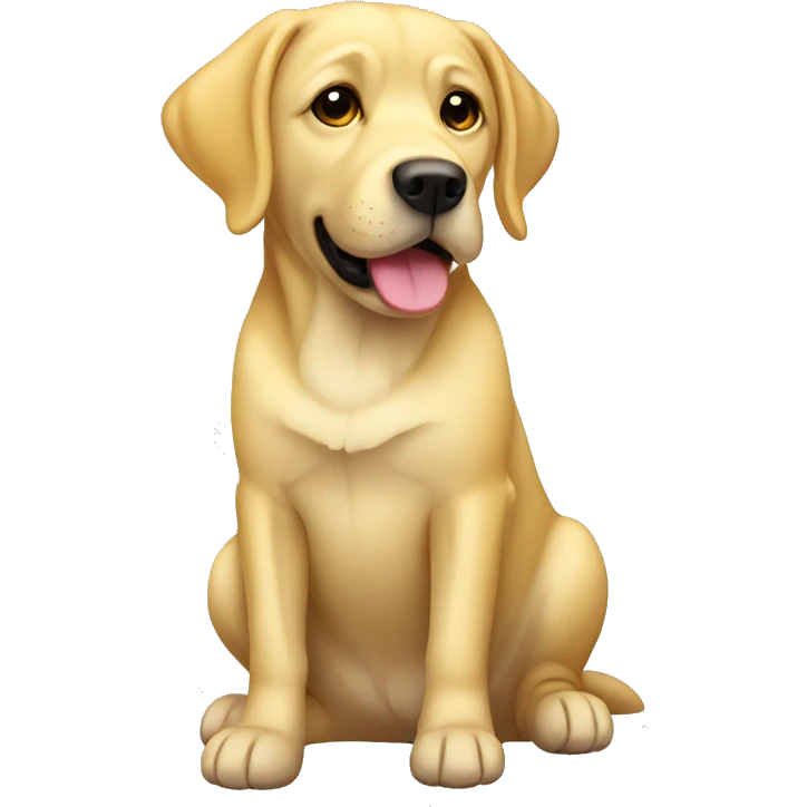Yellow lab sitting  emoji