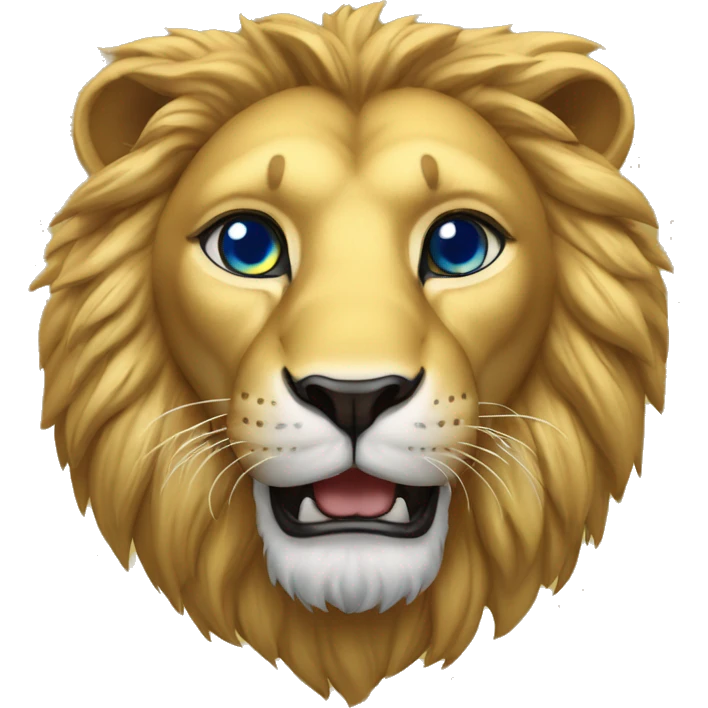 Lion d'or avec des yeux bleus  emoji