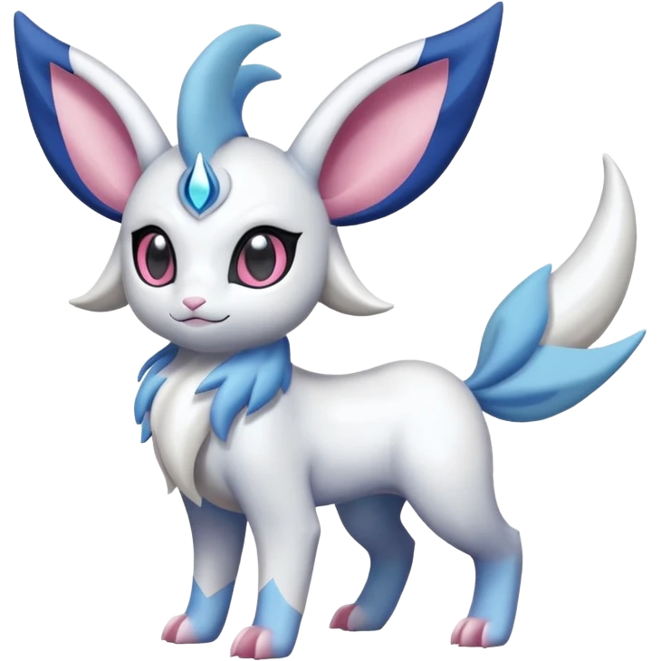 Shiny Absol-Sylveon-Aurorus-Fakémon-hybrid-creature (full body)  emoji