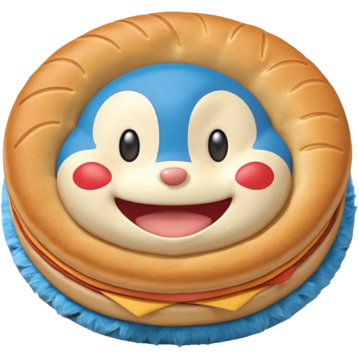 Doraemon Eating Dorayaki  emoji