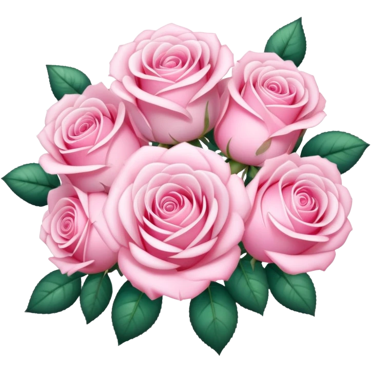 A sparkly shiny beautiful cute pretty aesthetic pastel pink rose bouquet emoji