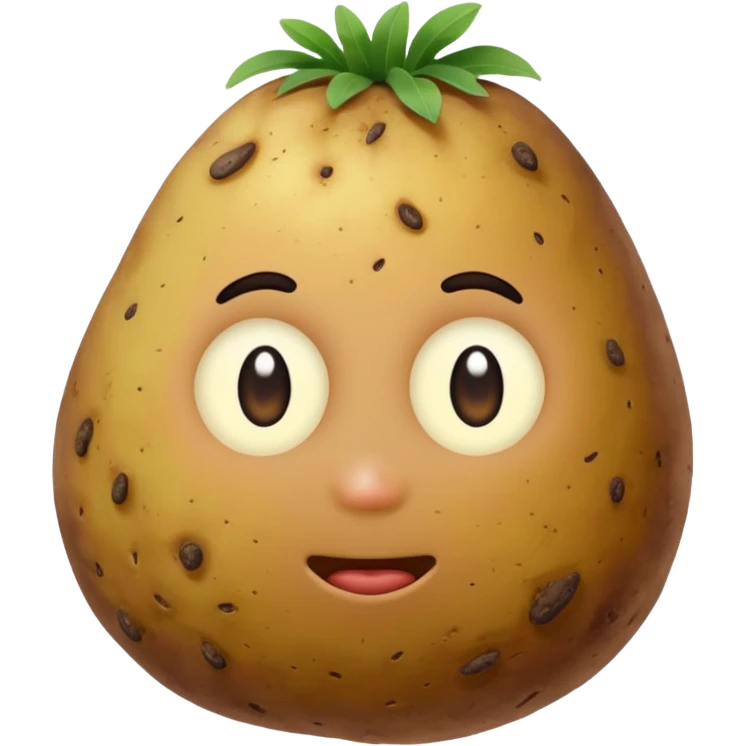 potato spud, back forward, no greens emoji