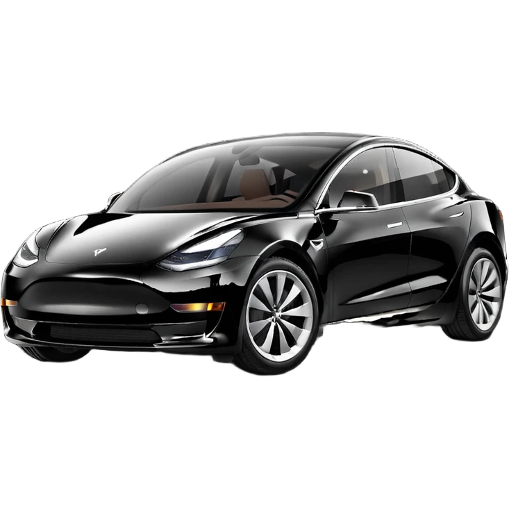 tesla model 3 black emoji