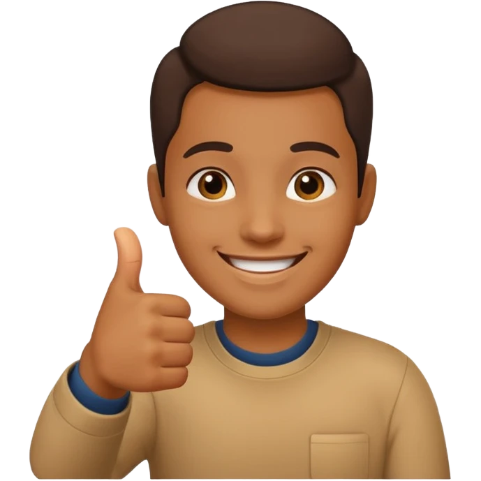 Persona de color con el pulgar arriba emoji