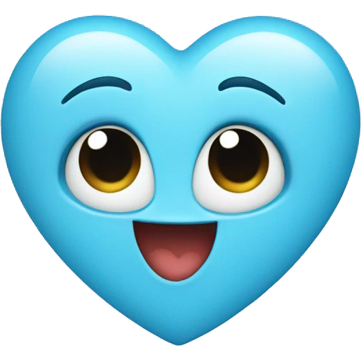 Baby Blue Heart Like the original Heart Apple Design emoji