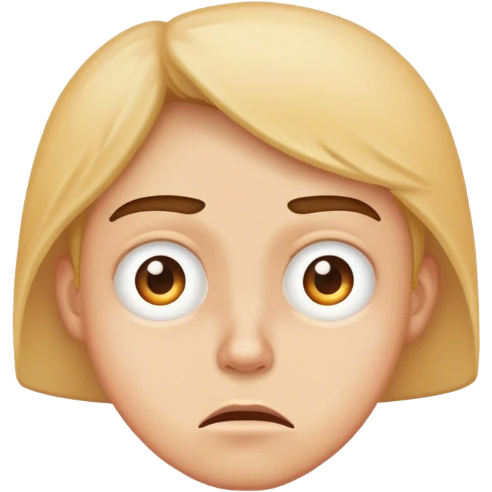 Salty offended face emoji