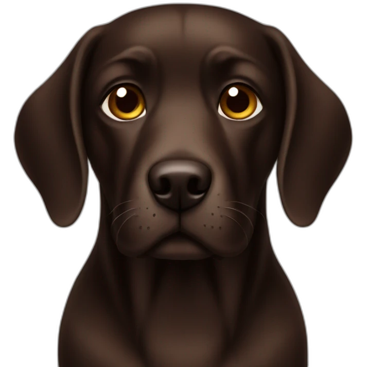 dark brown dog emoji