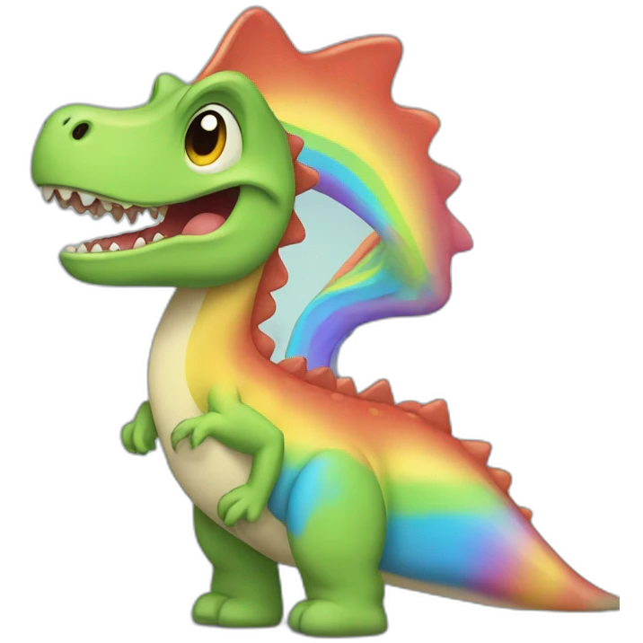Dinosaurio de arcoiris emoji